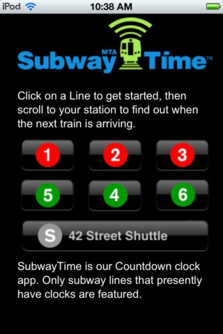 Screenshots from the MTA Subway Time app - New York MTA launches app for Big Apple subway riders with real-time information