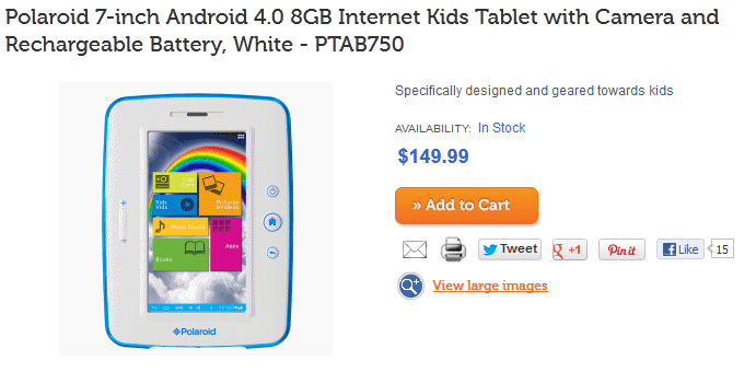 The Polaroid 7 inch Android tablet for kids - Polaroid introduces kid friendly 7 inch Android tablet