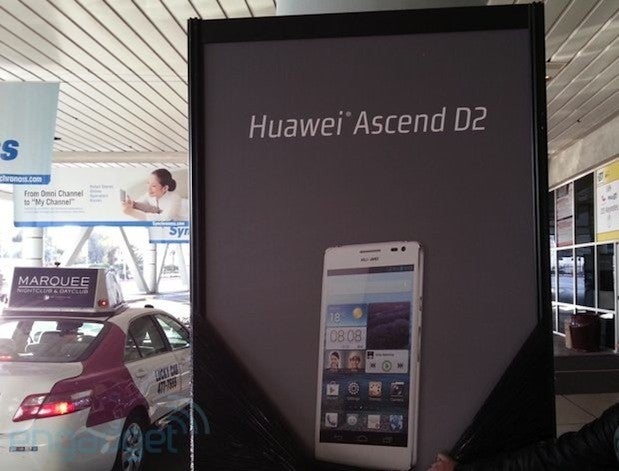 Billboard outside of the Las Vegas Convention Center shows the Huawei Ascend D2 - Billboard confirms Huawei Ascend D2 coming to CES 2013