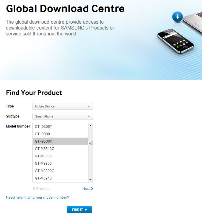 Samsung GT-I9500X, possibly the Galaxy S IV, listed on company's website