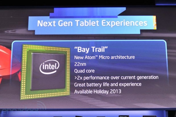 Intel Atom "Bay Trail" quad-core processor is now official, coming in late 2013 - Bay Trail Atom processor by Intel is announced – quad-core power for tablet use