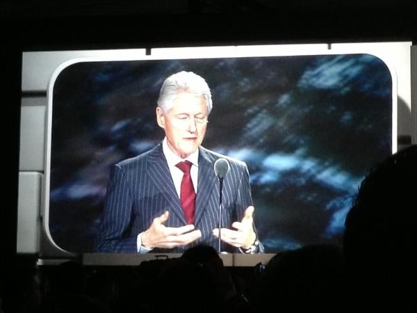 Bubba endorses Samsung: Bill Clinton gets on stage at CES to talk tech and charity