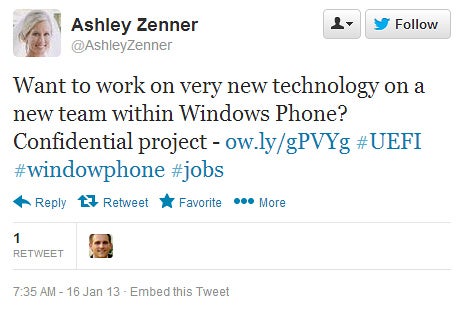 Windows Phone 8 secret project revealed by Microsoft job offering