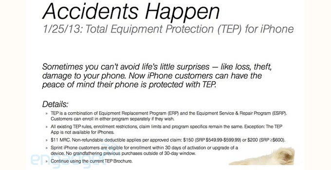 Sprint to introduce Total Equipment Protection for the iPhone next week