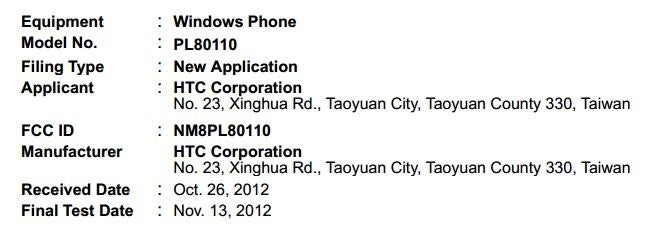 The FCC calls this model a Windows Phone, but the model number suggests a variant of the HTC One SV - Sprint&#039;s first Windows Phone 8 device meets FCC dressed in HTC brand