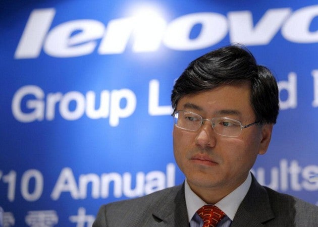 A serious looking Yang Yuanqing, CEO of Lenovo - Lenovo is making money selling handsets in China