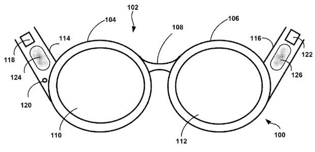 Image from Google's bone conduction patent - Google patent application shows bone conduction for Google Glass audio