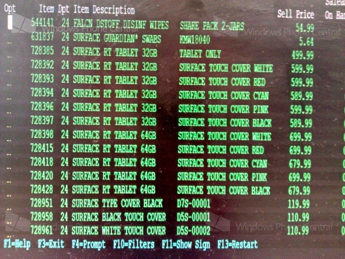 A leaked screenshot of Costco&#039;s inventory page reveals the Microsoft Surface RT - Microsoft Surface RT heading to Costco