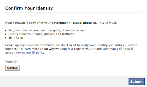 Instagram and Facebook are requesting some users upload the image of a government issued photo ID - Instagram and Facebook want some users to upload photo ID