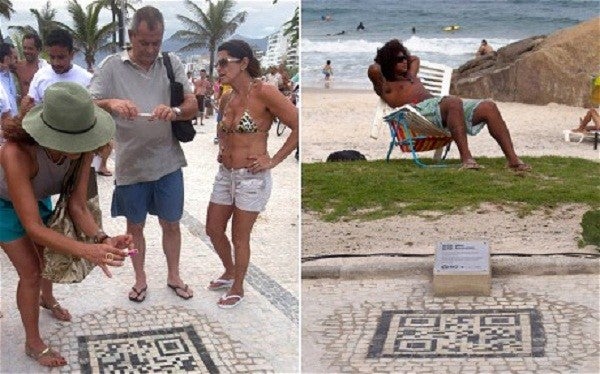 Tourists will find embedded QR codes throughout Rio de Janeiro offering fun facts and maps about the city - Going to Rio de Janeiro?  Your smartphone will be useful