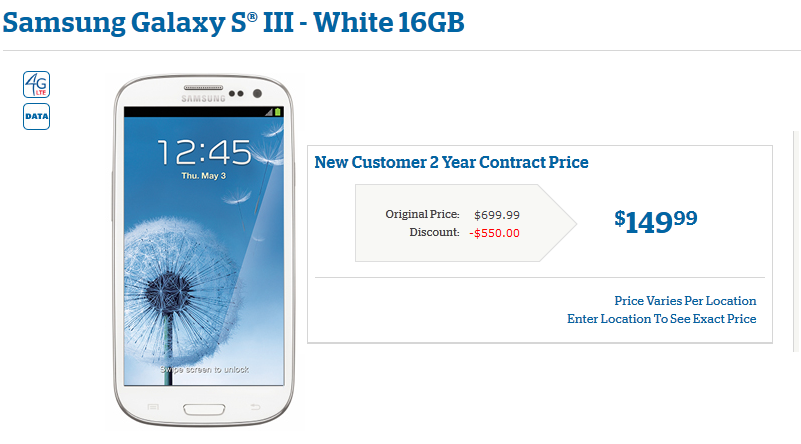 U.S. Cellular has the Samsung Galaxy S III for just $149.99 on contract - U.S. Cellular will pay you $300 to switch carriers