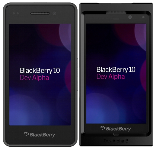 The BlackBerry Dev Alpha A (L) and B (R) - Developers on Verizon cannot get the Limited Edition BlackBerry 10 handset