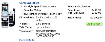Samsung ZX-20 gets a limited launch with Cingular