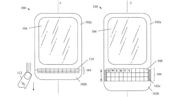 BlackBerry seeks a patent on a hidden QWERTY - BlackBerry seeks patent on hidden QWERTY