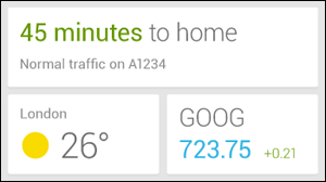 A Google Now widget - Widget for Google Now mentioned on support page