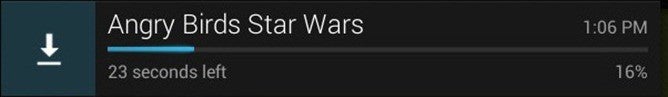 Notification bar for app downloads on Android 4.2.2 - Android 4.2.2 adds new sounds and notification toggles