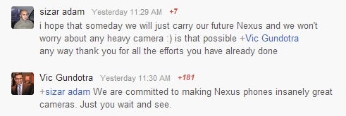 Google's Vic Gundotra says Nexus phones are to become 'insanely great cameras', just you wait