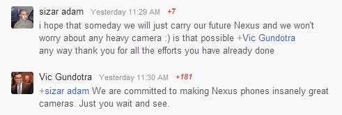 Google&#039;s Vic Gundotra says Nexus phones are to become &#039;insanely great cameras&#039;, just you wait