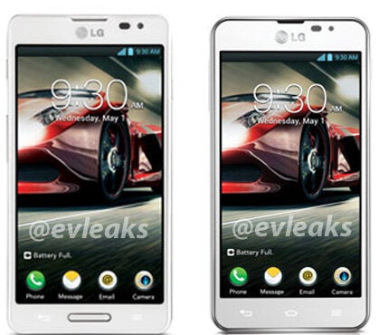 LG Optimus F7 (on the left) and Optimus F5 - The F-series: LG Optimus F7 and Optimus F5 picture appears ahead of MWC
