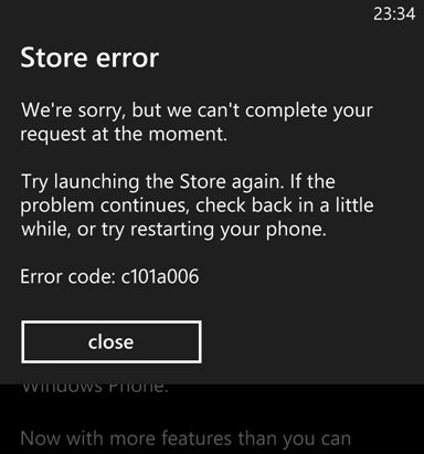Friday, Windows Phone Store went down again - Windows Phone Store down again