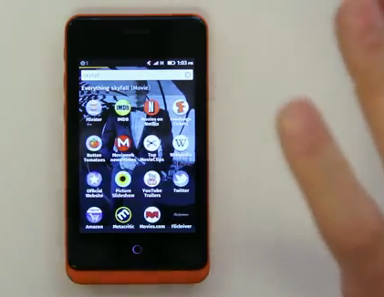 Search for a movie on Firefox OS and a number of movie related apps appear - Mozilla releases video showing off the new Firefox OS