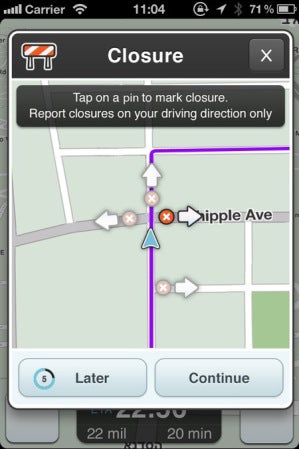 Waze updated with real-time road closings