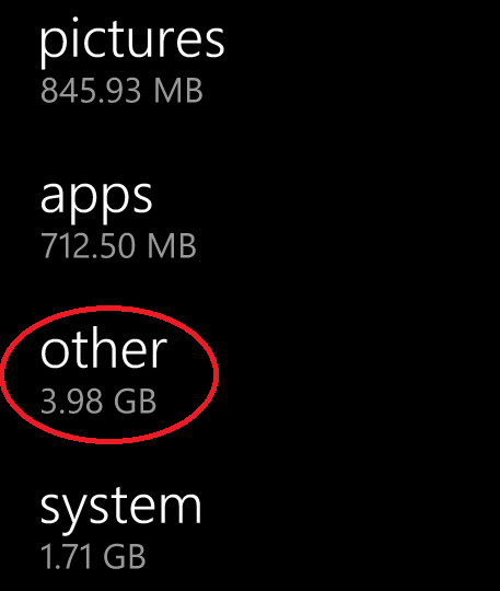 The mysterious &quot;other&quot; is eating up storage on Windows Phone 8 models - Microsoft says fix for &quot;other&quot; storage issue will come, offers a solution