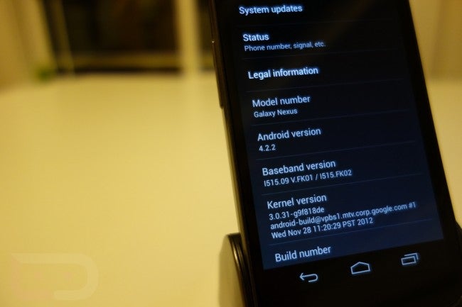 Updated Verizon Samsung GALAXY Nexus - Android 4.2.2 for Verizon&#039;s Samsung GALAXY Nexus leaks