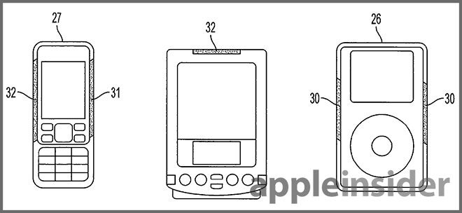 Another image from Apple&#039;s patent - New Apple patent allows users to control a device by squeezing the case