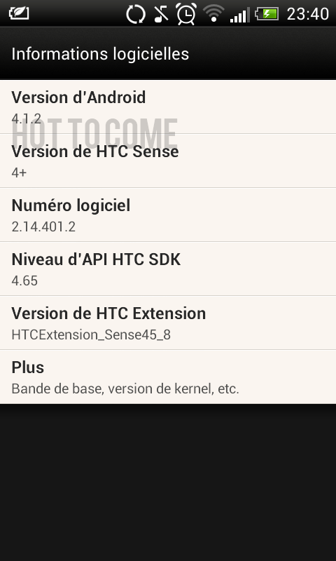 The HTC SV is said to be receiving the Android 4.1.2 update - Jelly Bean update rolling out to HTC One SV?