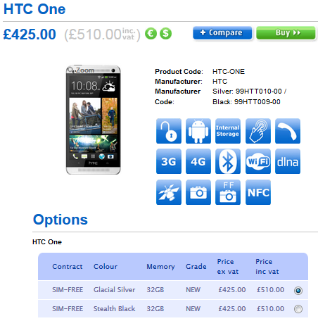 The HTC One is expected in stock at Clove on March 15th - U.K. retailer receives accessories for the upcoming HTC One