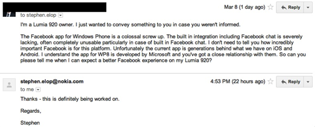Improvements in the works for Windows Phone Facebook app