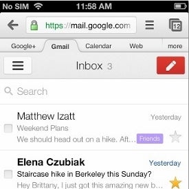 A look at the iOS-esque UI on the updated Gmail mobile web app - Gmail's mobile web app gets new look