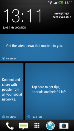 Setting up BlinkFeed - Setting up BlinkFeed on the HTC One