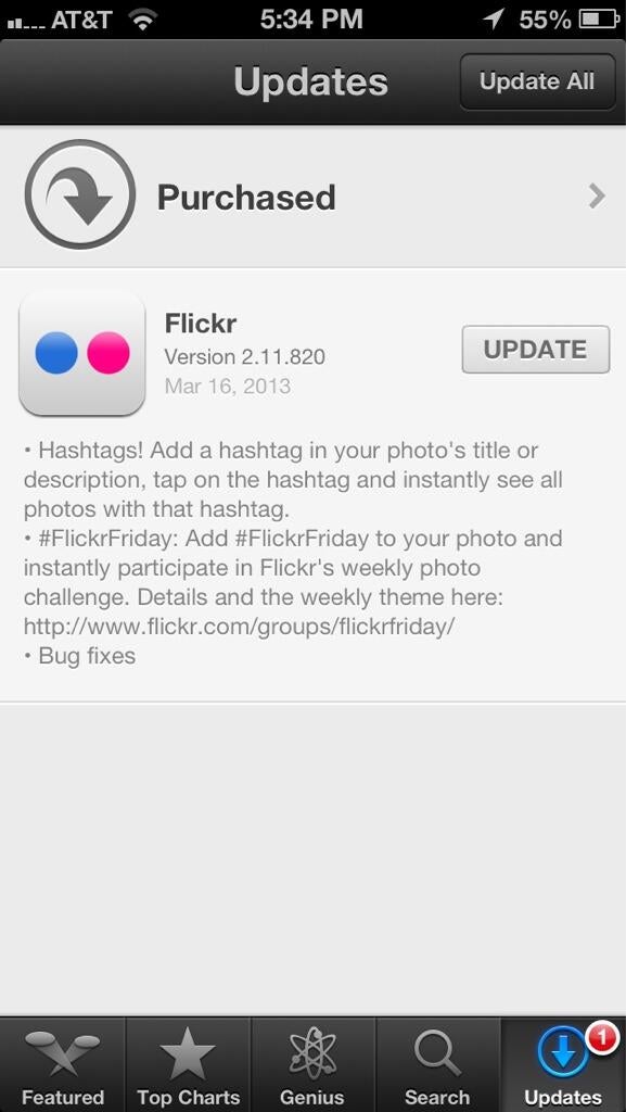 Flickr's iOS app is now hashtag friendly - Hashtags added to Flickr's iOS app with update