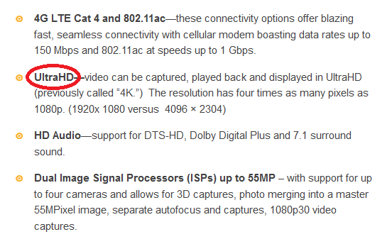 Qualcomm says the Snapdragon 800 can do 4K HD Video - 4K UltraHD video is expected to come to Android this year