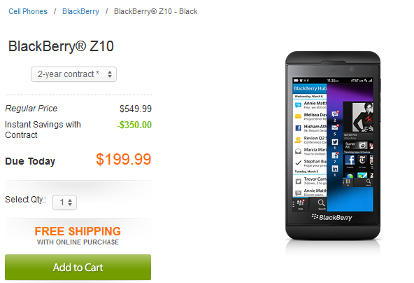 AT&amp;amp;T is now offering the BlackBerry Z10 - BlackBerry Z10 now available in the U.S. from AT&amp;T