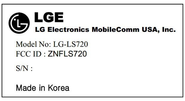 The LG LS720 has visited the FCC - LG LS720, a mid-range Android model, breaks bread with the FCC