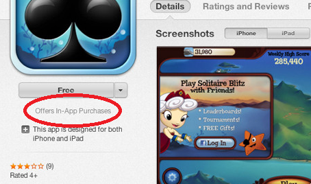 Apple only put the warning on the web version of the App Store - Apple adds in-app purchase warning to the App Store