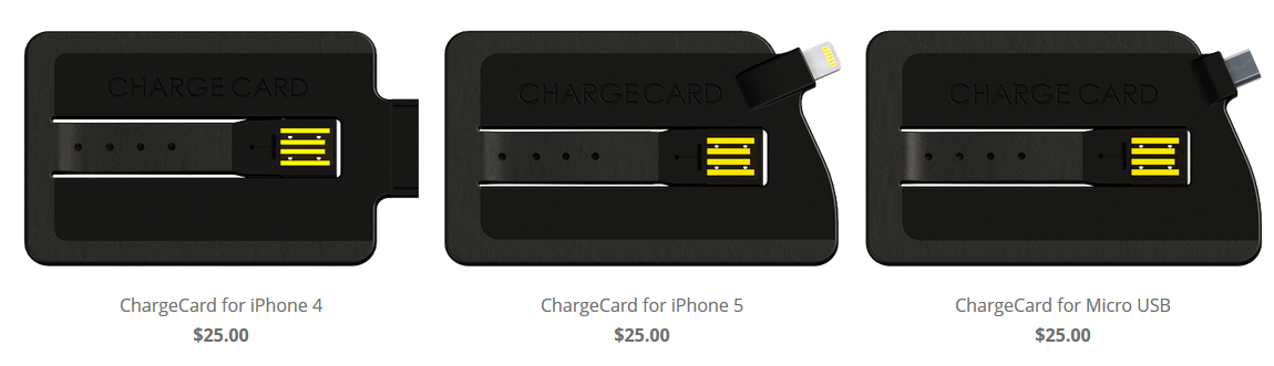 Pre-order the ChargeCard for $25 - ChargeCard USB Charger for the Apple iPhone and Android fits in your wallet