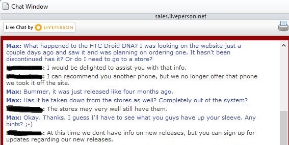 HTC Droid DNA is still available with Verizon
