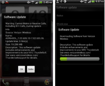 An OTA update is coming to the HTC ThunderBolt - New update for the HTC ThunderBolt is not Android 4.1