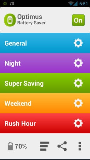 Optimus Battery Saver is your new color-coded juice preservation app for Android