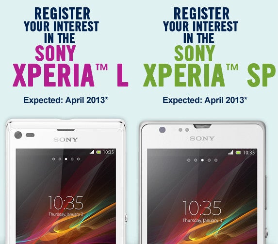 Sony Xperia SP and Sony Xperia L coming soon - Sony Xperia SP and Xperia L to launch in UK by end of April