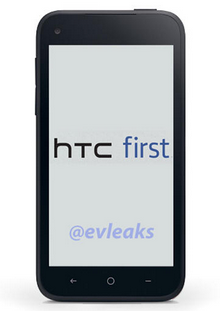 The HTC First with Facebook Home - Image of HTC First smartphone leaks with Facebook Home installed