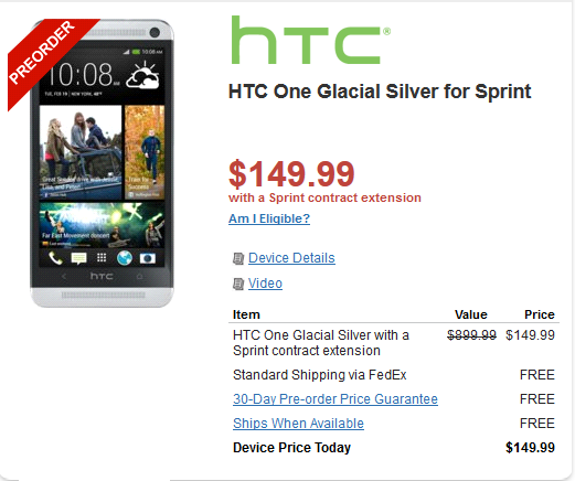 Pre-order Sprint&#039;s HTC One for $149.99 from Wirefly - Sprint&#039;s HTC One is just $149.99 when pre-ordered from Wirefly