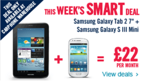 Carphone Warehouse is seeing red with this bundle deal - Carphone Warehouse seeing red with Samsung Galaxy 2 7.0 and Samsung Galaxy S III mini bundled