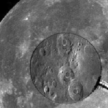 A clearly authentic photo enhancement shows Nokia 3310 impressions on the moon - Humor: Sources of a few craters on the moon may have been discovered