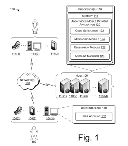 Diagram from Amazon's patent filing for a mobile payment system - Amazon patent reveals new anonymous mobile payment system