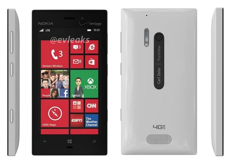 New leak shows the Nokia Lumia 928 in white